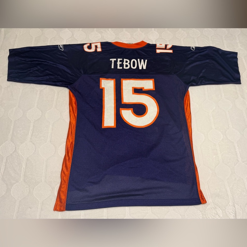 Reebok Equipment NFL Onfield Denver Broncos Tim Tebow Jersey, Blue, #15, Large